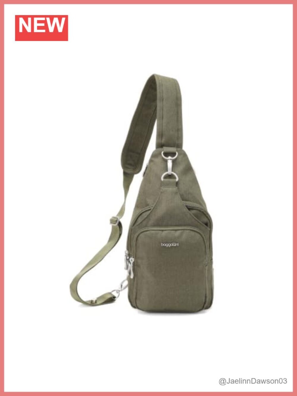 Baggallini Women's Sling Crossbody Bag, Lightweight Convertible with Adjustable